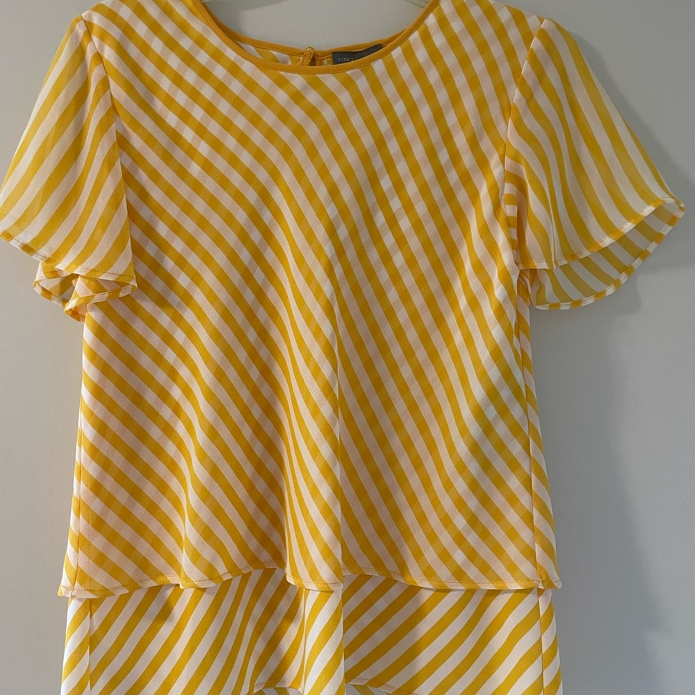 Vince Camuto Yellow Boxy Blouse